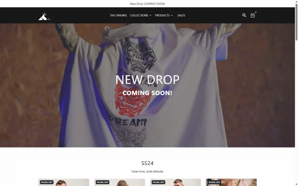 Italian Dream Apparel website built by REGICODE